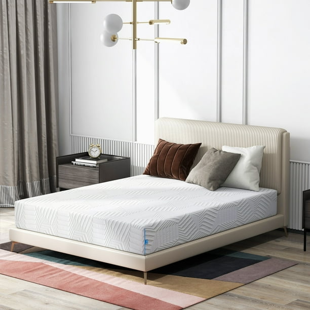 SWISH WEAVERS 12 Inch CK Mattress Cooling Gel Memory Foam Mattress for Pressure Relief Mattress in a Box CertiPUR US Certified Walmart Business Supplies