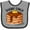 Heather and Black, variant on Inktastic Short Stack Cute Pancake Breakfast Boys or Girls Baby Bib