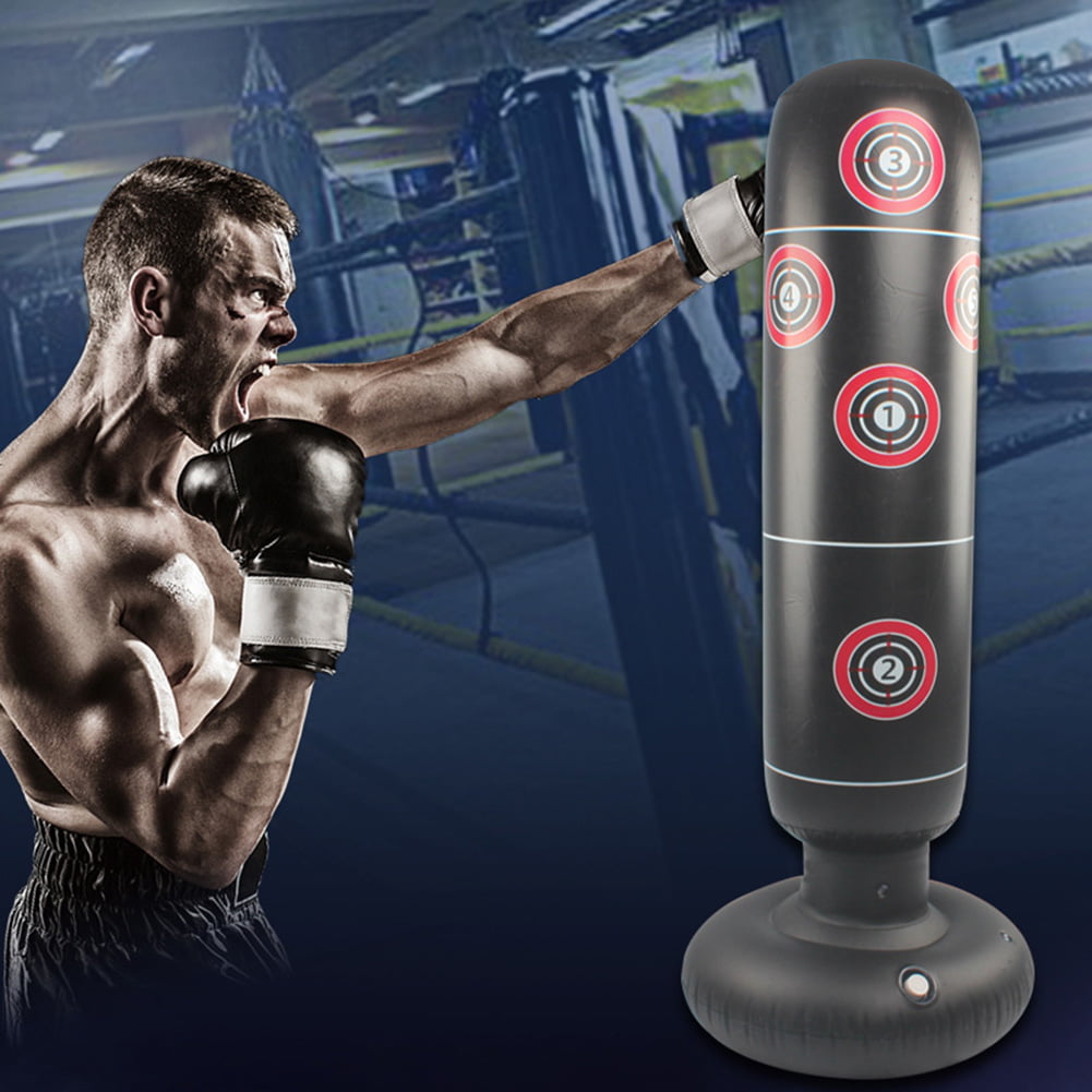 Details about    Punching Bag with Stand for Kids Adults Freestanding Punching Ball with Black 
