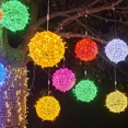 thumbnail image 4 of Guirnalda de luces LED de 30 cm para exteriores, forma de bola de farol, para colgar en el árbol de Navidad, para decoración de patios y árboles, 4 of 5