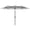 White, variant on Demi Bonn 9.5' Outdoor Patio Umbrella with Push Button Tilt, Crank, 3 Vents, 12 Ribs, Double Sided Market Umbrella for Garden, Deck, Pool, White
