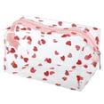 thumbnail image 1 of 1 Pc Bolsa de Maquillaje de Corazón Transparente Portátil para Vacaciones y Viajes de Negocios Rojo, 1 of 4