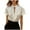 White-10, variant on Womens Work Tops Dressy Business Casual Blouse Keyhole V Neck Shirt Stand Collar Tunic
