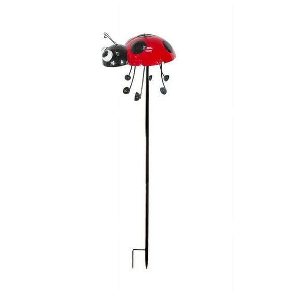 Continental Art Center 35" Metal Ladybug Decorative Garden Stake with Spinning Legs