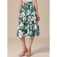 thumbnail image 4 of DARING DIVA Women's Dressy Flowy A-line Boho Skirts Large Green, 4 of 6