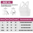 thumbnail image 2 of Ropa interior deportiva de alto impacto para mujer, ropa interior deportiva para correr con tiras cruzadas en la espalda, ropa interior con copas desmontables, color blanco, 2 of 5
