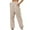 Khaki, variant on Lindreshi Cargo Pants Women Women Casual Trousers High Waist Drawstring with Multi-Pockets Long Pants