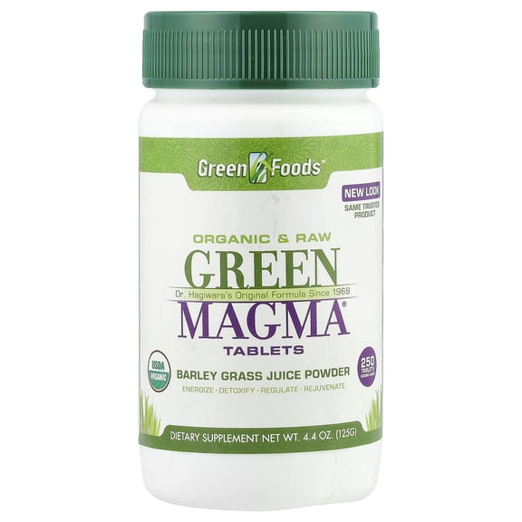 Green Foods Green Magma®, Barley Grass Juice Powder , 250 Tablets, 4.4 oz (125 g)