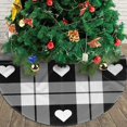 thumbnail image 3 of Falda para árbol de Navidad con diseño de cuadros escoceses de San Valentín (1), suave y divertida, decoración navideña de granja con cuello para árbol de Navidad de 36", 3 of 4