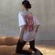 thumbnail image 5 of Camiseta holgada de manga corta para mujer, ropa de calle de gran tamaño, estilo Vintage Grunge, informal, Retro, 5 of 5