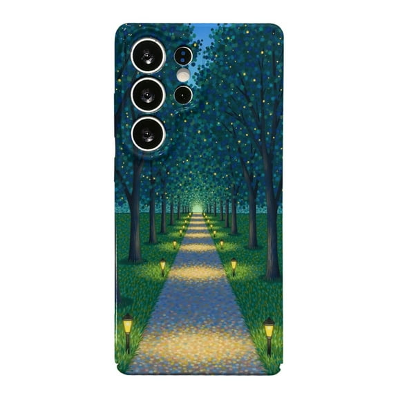 SKLYDDI Multicolor Tranquil Night Scene for Galaxy S25 Ultra Case - Pathway Design, TPU, Flexible, Aesthetic Cute
