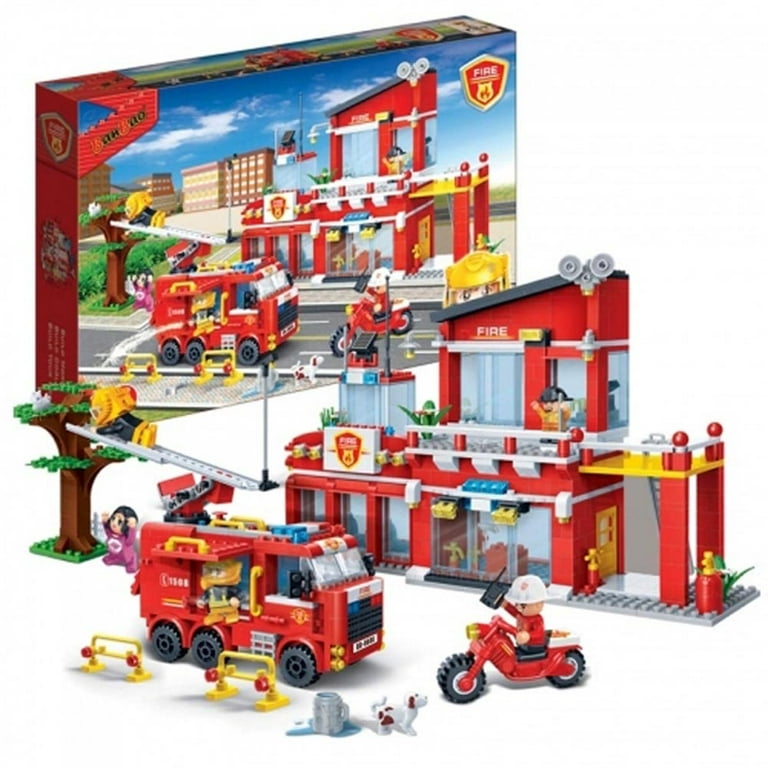 BanBao Interlocking Blocks Fire Station 7101 (828 Pcs) - Walmart.com