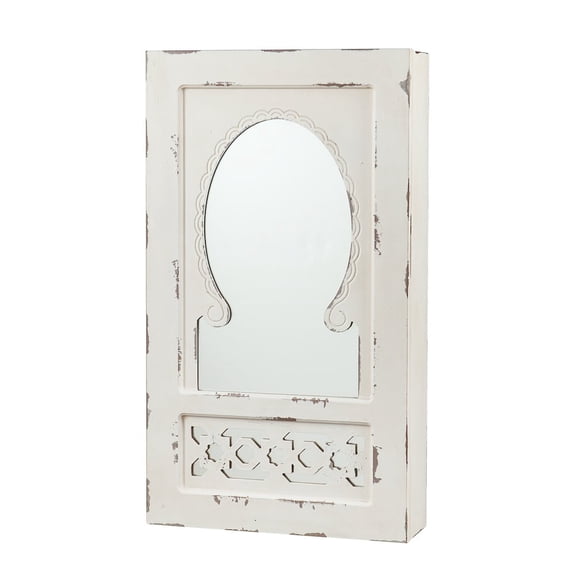 SEI Gilmore Shabby Chic Wall Mount Jewelry Mirror