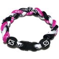 thumbnail image 1 of Sport Ropes Triple Titanium Bracelet (Pink/Black/White, 8"), 1 of 4