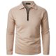 thumbnail image 2 of pstuiky camisas de manga larga para hombre, Suéter de manga larga con cremallera para hombre, abrigo informal sin capucha de manga larga para hombre top de hombre m, 2 of 4