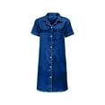 thumbnail image 4 of Ihph7 Satin Nightgowns for Women Button Down Nightgown Summer Nightgowns for Women Sleep Shirts for Women Sleep Dress Gowns for Women Sleepwear Pajama Dress for Women Blue M, 4 of 9