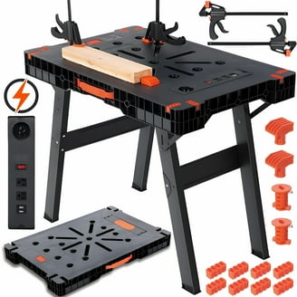 Worx Pegasus Folding Work Table and Sawhorse, Supports 300-1,000