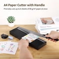 thumbnail image 3 of A4 Paper Cutter with Handle, Guillotine Trimmer for 6 Sheets 80 g/m², Includes Corner Rounder & Hole Punch, Paper Cutting Machine for Office,Photography, Scrapbooking, 3 of 6