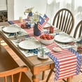 thumbnail image 2 of Sm:)e Eucalyptus American Flag Stars 4th of July Placemats Set of 4 12x18 Inch, 2 of 7