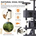 thumbnail image 4 of YRLLENSDAN 54 inch Tall Cat Tree Tower for Indoor Cats, Large Cat Tower with Scratching Post, Cat Climbing Tower with Cat Tree House, Sturdy Cat Condo, Gray, 4 of 7