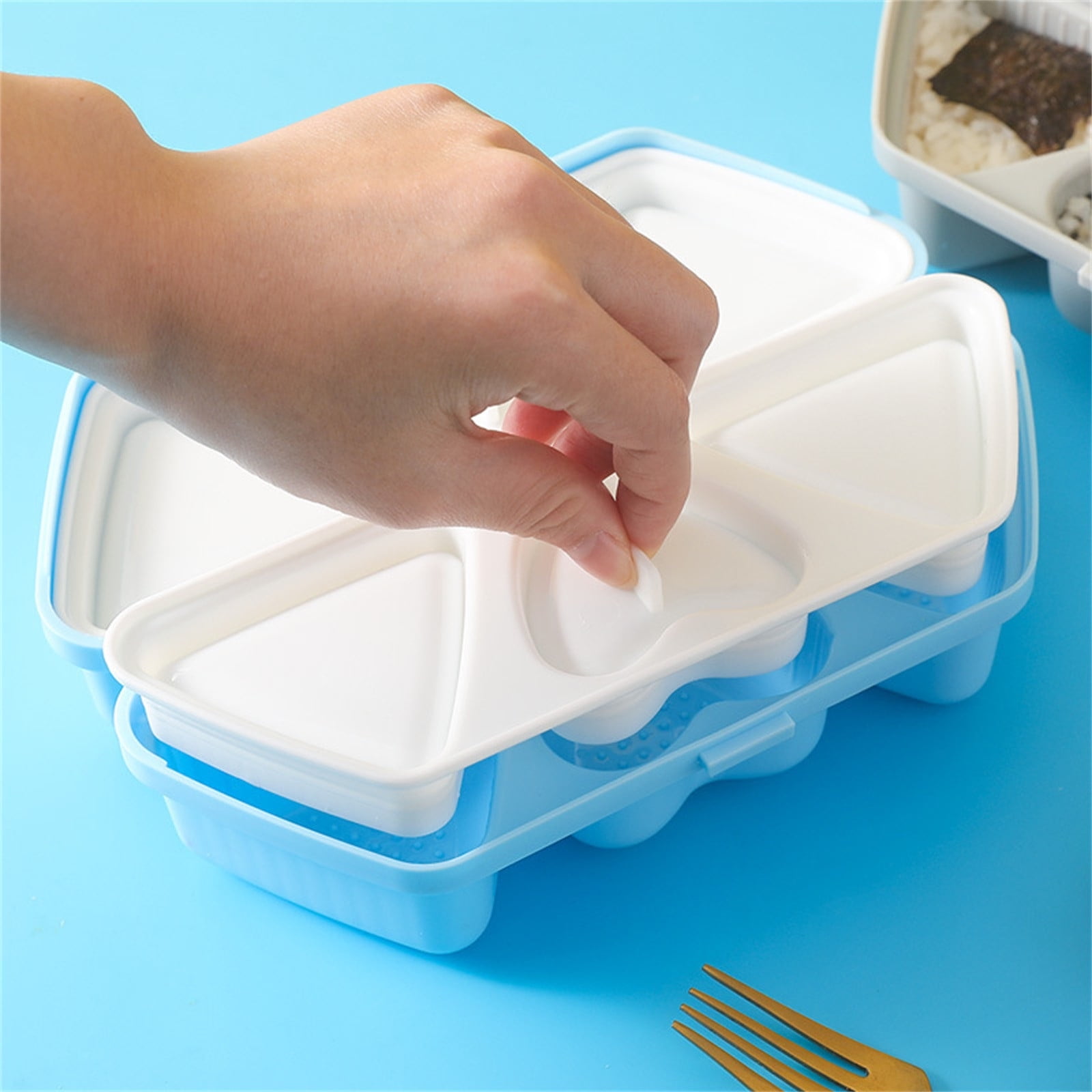 Lunxisen 4 Pcs Rice Ball Mold Kitchen Tool Easy Onigiri Maker Meal Prep Bento Box Accessory for Home Cooking