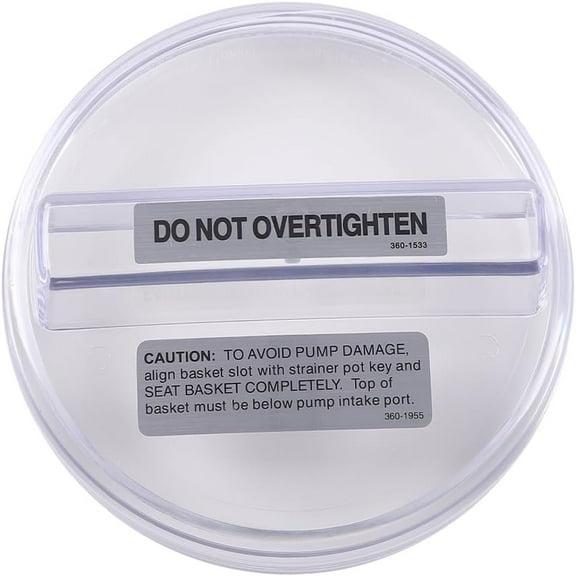 PIT66 Clear Pool Pump Strainer Lid Filter Cover 1121-1429 (Fits 3 different pumps) Fit Lomart Ultra Promega 3, Embassy High Performance Pump and Doughboy Powerline XP