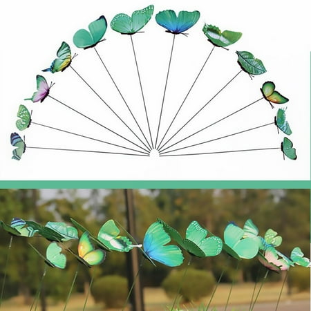Zedker Plunger Simulation Butterfly Flower Pot Vase Gardening Bonsai Green Plant Decora