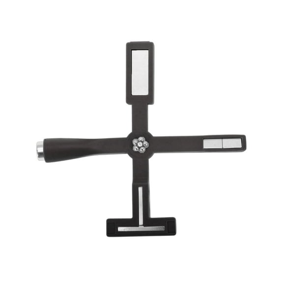 Unique Bargains 1 Pc Multifunctional Cross Shape Nail Magnet for Cat-eye Style Black