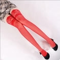 thumbnail image 5 of Women Ladies Sexy Lace Top Silicone Band Stay Up Thigh High Stockings Pantyhose, 5 of 6