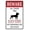 Warning Sign 5, variant on Beware Area Patrolled by Chihuahua 8"x12" Warning Metal Sign, Chihuahua Decor, Bar Cafe Backyard Patio Outdoor Wall Decor, Pet Security Sign