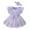 Purple, variant on KAOOCXU Girl New Bodysuit Flying Sleeved O-Neck Solid Color Butterfly Romper Easy To Play Wear