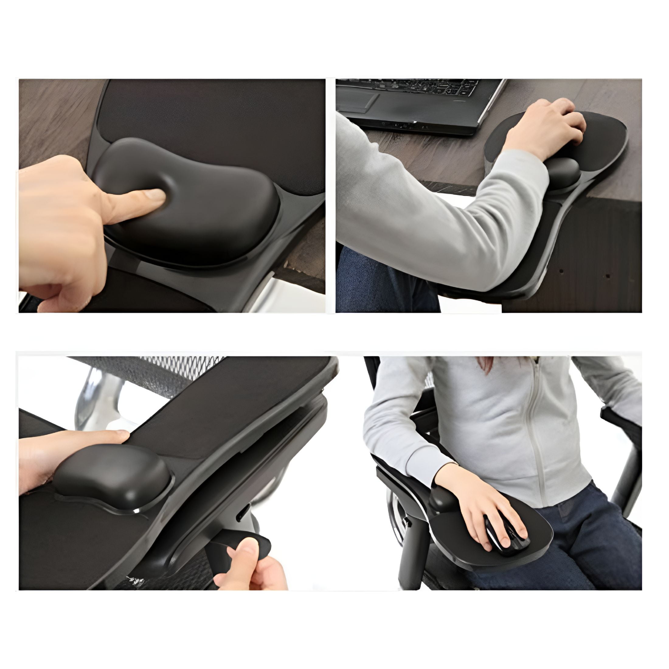 LAMIRO Home Office Computer Arm Rest Mouse Pad Mat Wrist Cushion Wrist Rest Platform Tray Attaches to Desk/Chair for Gaming