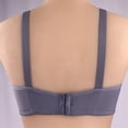thumbnail image 5 of Nylon None Underwire Bras, Gray Women Large Size Underwire Bra, Plus Size No Steel Bra Thin Cotton Jacquard Push Up Underwear for Womens, 42C, 5 of 6