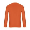 thumbnail image 4 of Nmnitkp Mens Long Sleeve Tee Shirts Casual Cotton T-Shirts Fall Winter Tops Plain Tshirts for Men Trendy Work Shirt Top Orange,M, 4 of 5