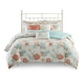 thumbnail image 5 of Home Essence Ocean View 6 PC Cotton Sateen Duvet Cover Set, King, Coral, 5 of 19