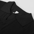 thumbnail image 6 of JTieacloth Mens Collar Shirt Men's Summer Fashion Casual Short Sleeved Tops Solid Color Cardigan Tight Shirt Men's Clothing Black L, 6 of 6