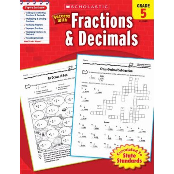 Pre-Owned Scholastic Success with Fractions and Decimals (Paperback) 9780545200899