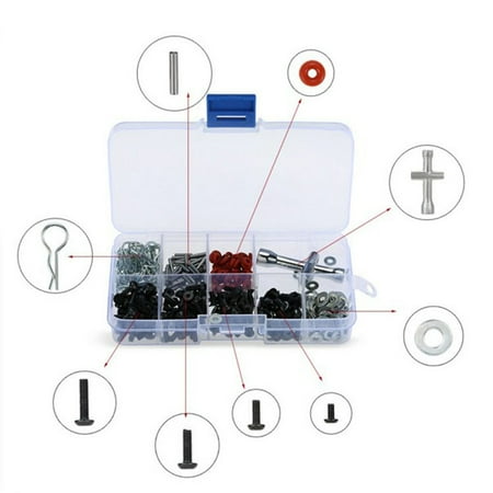 

Luoyaxxxxx 2401 in One Set Screws Box Repair Tool Kit for 1/10 HSP RC Car DIY Accessories