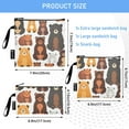 thumbnail image 3 of Haosy 3 Pack Reusable Ziploc Bags BPA Free Healthy Food Storage Bag Leakproof Sandwich Snack Freezer Bags Cartoon Bears Family, 3 of 7
