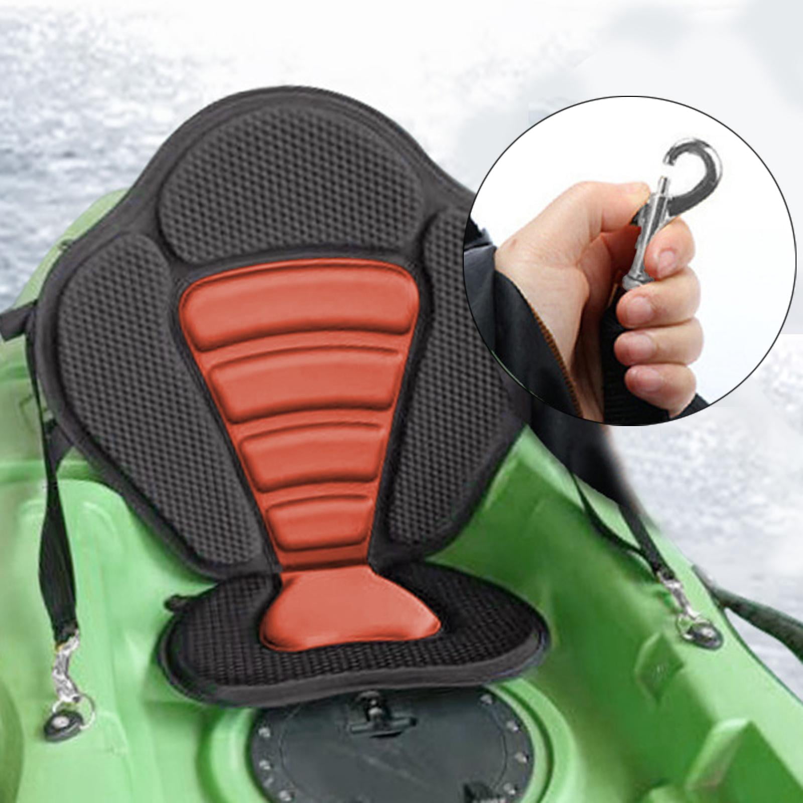 Kayak Seat Cushion with Detachable Back Replacement Nonslip Canoe Backrest Seat Padded Seat Pad for Park Rafting Sit in Canoeing Backpacking Orange