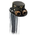 thumbnail image 2 of GUOOL Chapeau Steampunk Accessoires de Costume pour Cosplay de Vacances Jeu de Rôle Noir, 2 of 9