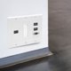 thumbnail image 4 of 2 USB3.0 HDMI VGA Placa de pared de un solo cepillo Panel de placa de pared Estándar de EE. UU. para edificio de oficinas de hotel, 4 of 5