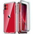 thumbnail image 1 of Compatible with iPhone 11 Case, and [2 x Tempered Glass Screen Protector] for Clear 360 Full Body Coverage Hard PC+Soft Silicone TPU 3in1 Shockproof P, 1 of 4