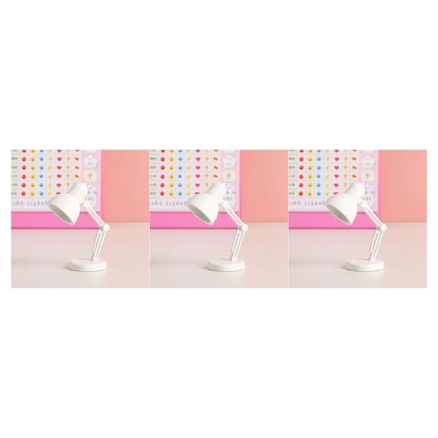 Transemion Lampe de Table LED Lampe de Table Pliante Lampe de Bureau Réglable Lampe de Lecture de Nuit pour Maison Chambre Ordinateur Portable Bureau Veilleuses ld02-Blanc 3ensemble