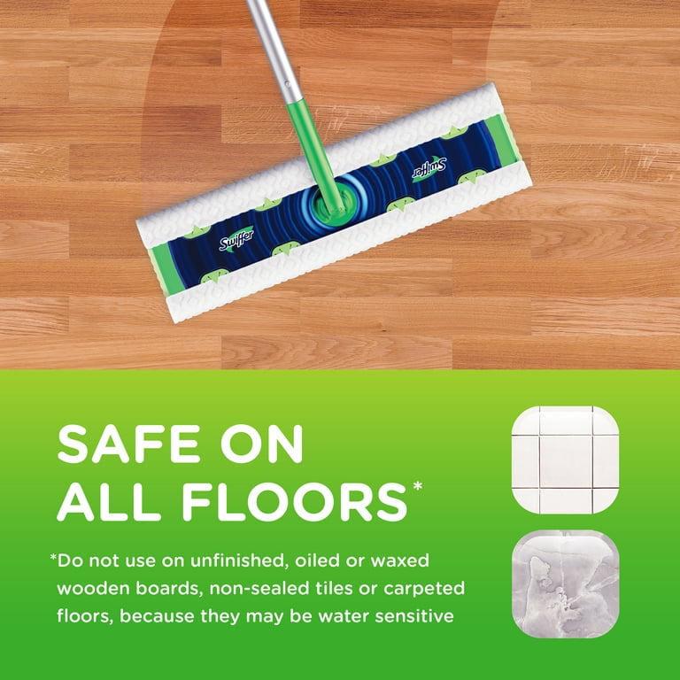 Swiffer Sweeper 2-in-1, Dry and Wet Multi Surface Floor Cleaner and Broom,  Sweep and Mop Starter Kit 