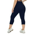 thumbnail image 4 of vigerkar Plus Size Leggings for Women, High Waisted Tummy Control Buttery Super Soft Yoga Pants for Workout Navy, 4XL, 4 of 8