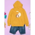 thumbnail image 3 of Cute Hedgehog With Umbrella Hoodie Juniors -Image by Shutterstock,  Medium, 3 of 4