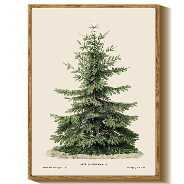 Decoración mural en Simsea, árbol de pino navideño vintage, 30 x 41 cm