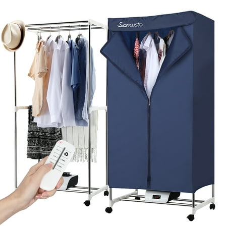 Sancusto Clothes Dryer Portable Electric Laundry Drying Rack 33 LB Capacity Best Energy Saving Portable Ventless Cloths Dryer Folding Drying Machine with (Best Clothes Dryer For The Money)