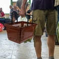 thumbnail image 4 of WASHWEPE Carry Basket With Handles Storage Container Plastic Coffee 1Pack For General Users, 4 of 8